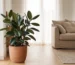 Fiddle-leaf fig plant